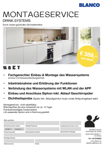 Montageservice BLANCO Wassersysteme